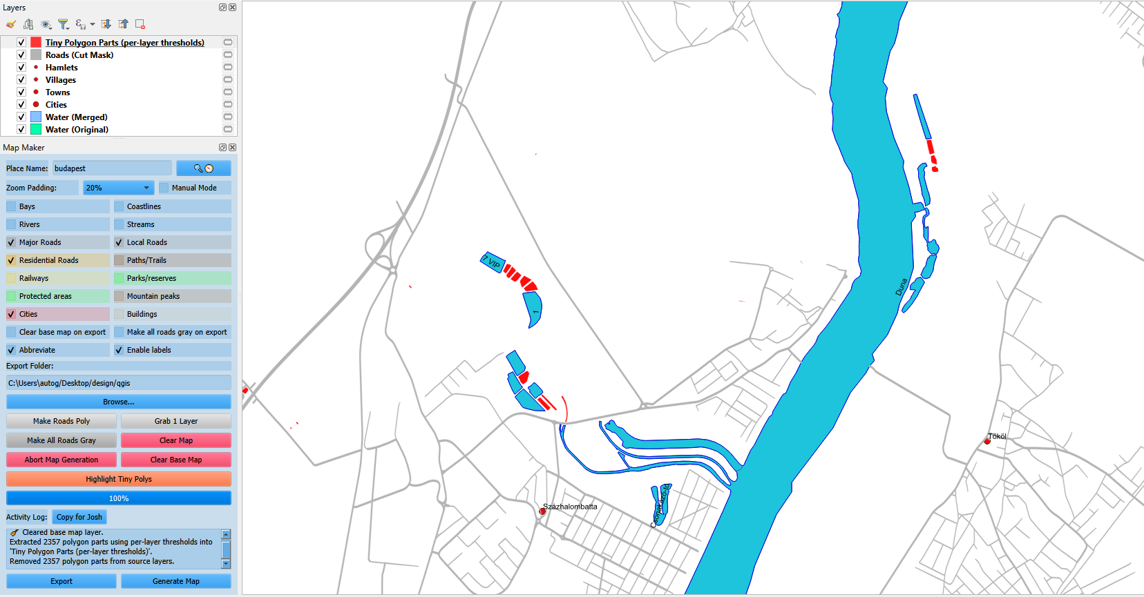 Tiny polygon cleanup view